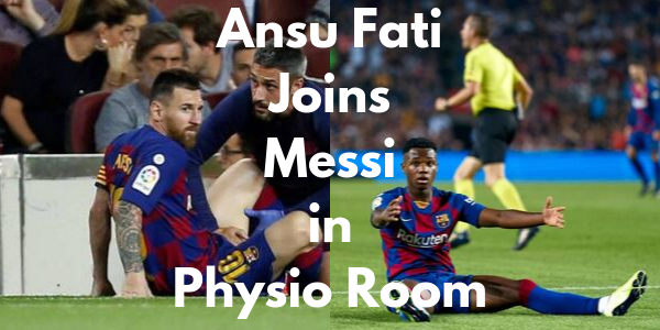 Ansu Fati and Messi injured